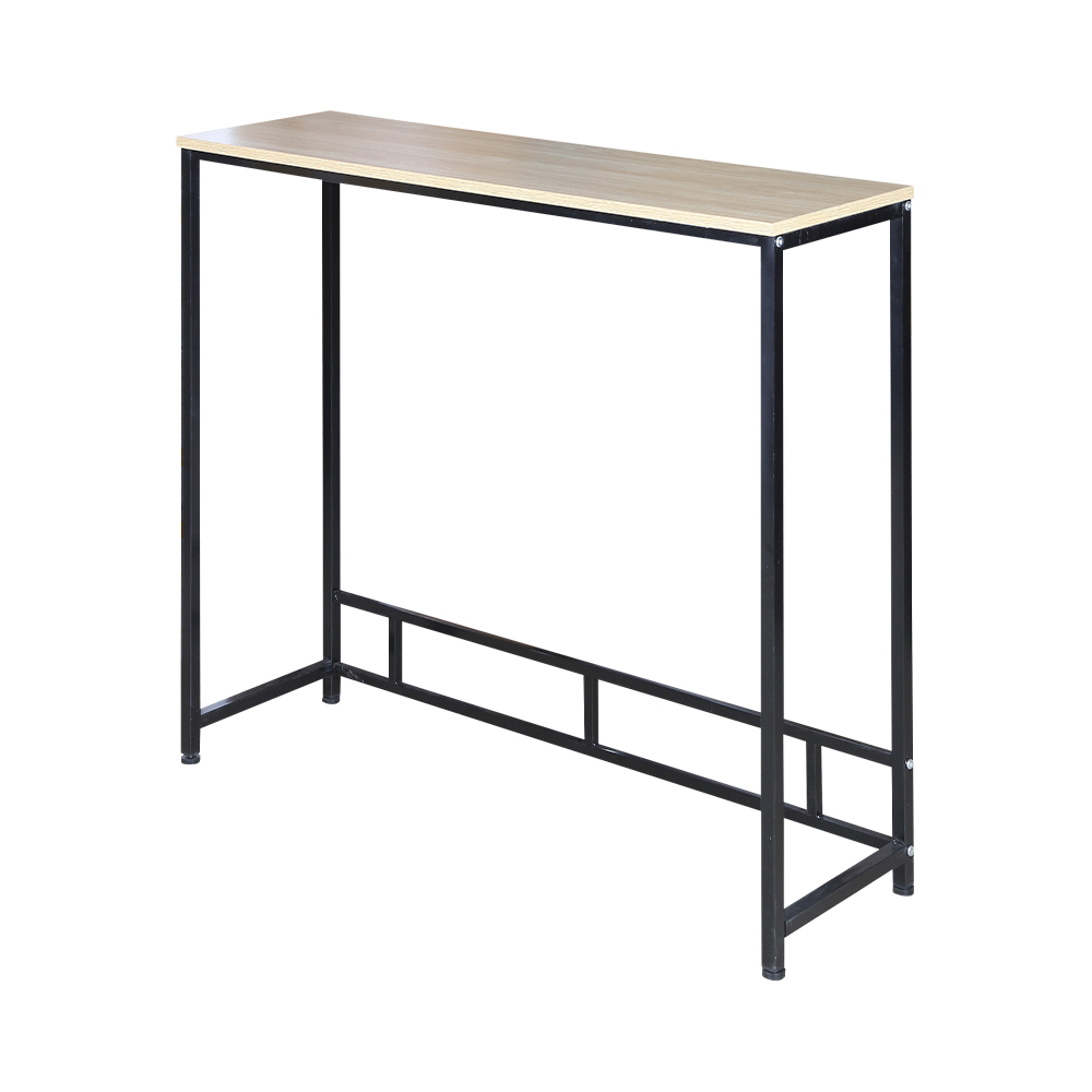MESA MINIMALISTA DE MELAMINA COLOR CAFÉ CLARO.