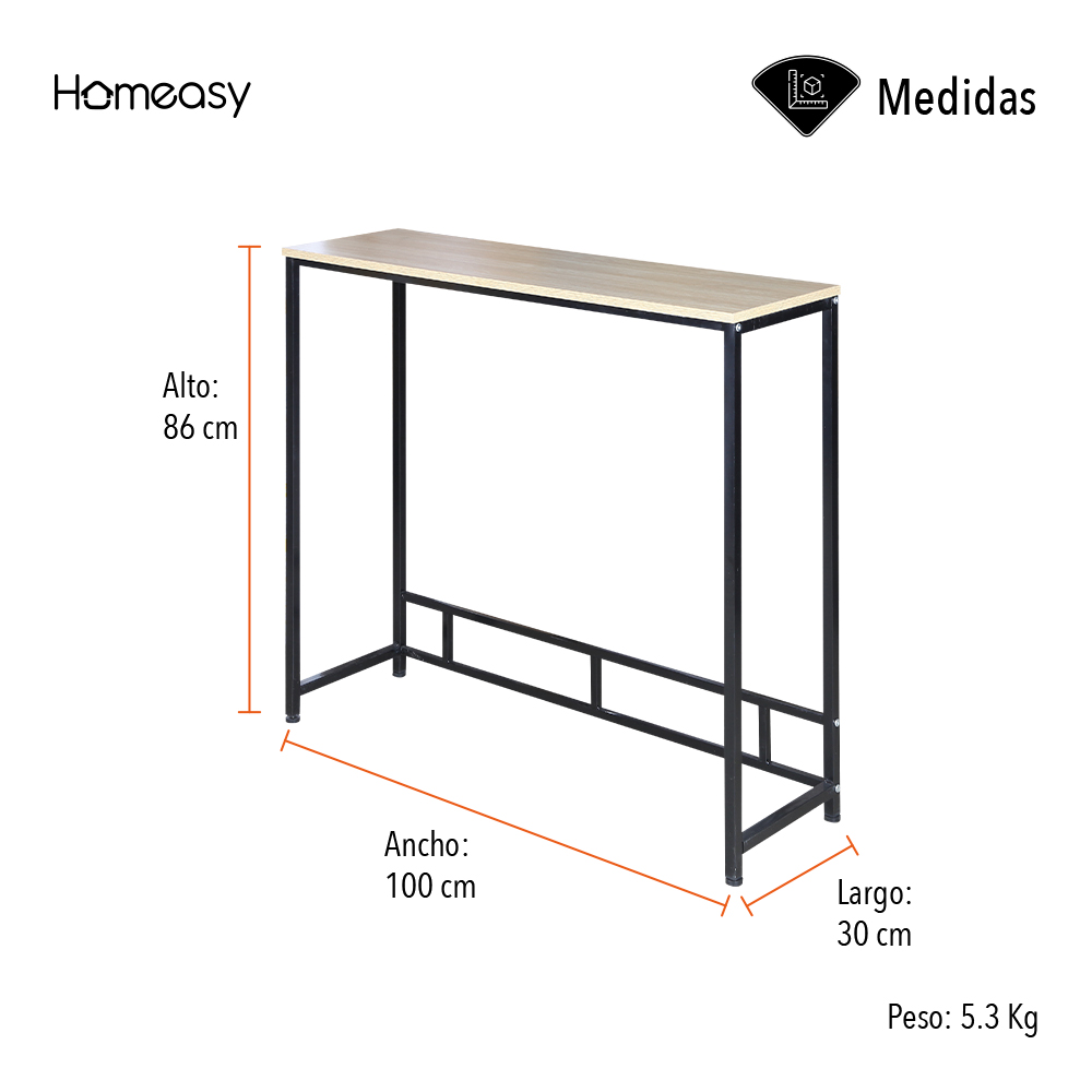 MESA MINIMALISTA DE MELAMINA COLOR CAFÉ CLARO.