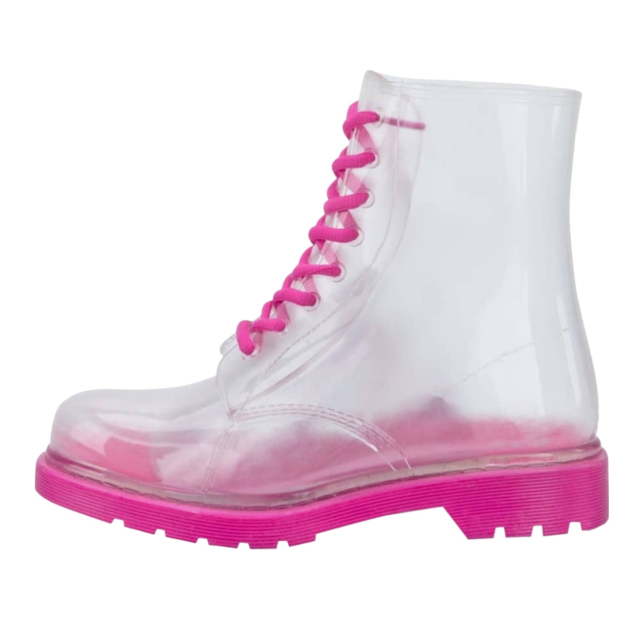 Bota Transparente De Lluvia Pink By Price Shoes