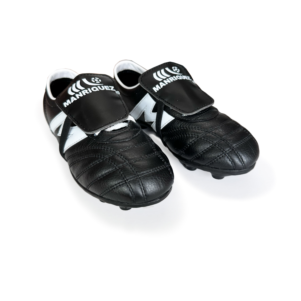 Tenis de fútbol Tachos MANRIQUEZ Niño MID TM Negro/Blanco.