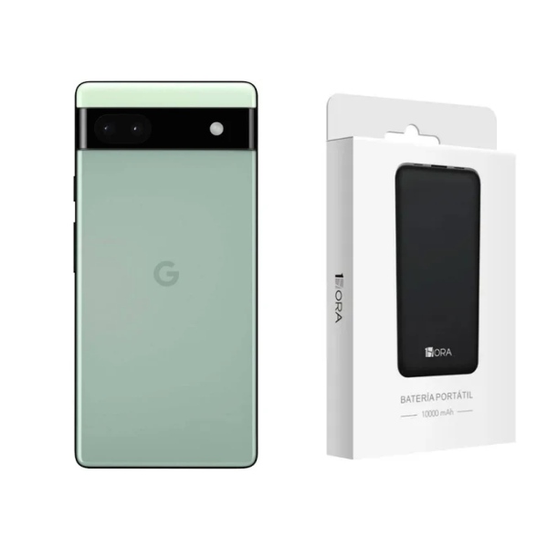GOOGLE PIXEL 6A 128 GB 6 GB RAM VERDE REACONDICIONADO + BATERIA HORA 10000UI .