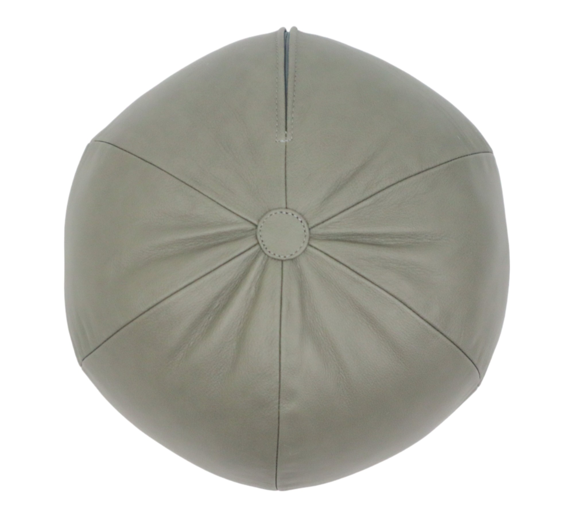 Cojín Esfera Gris Piel Genuina Decorativo Pelota 27 cm