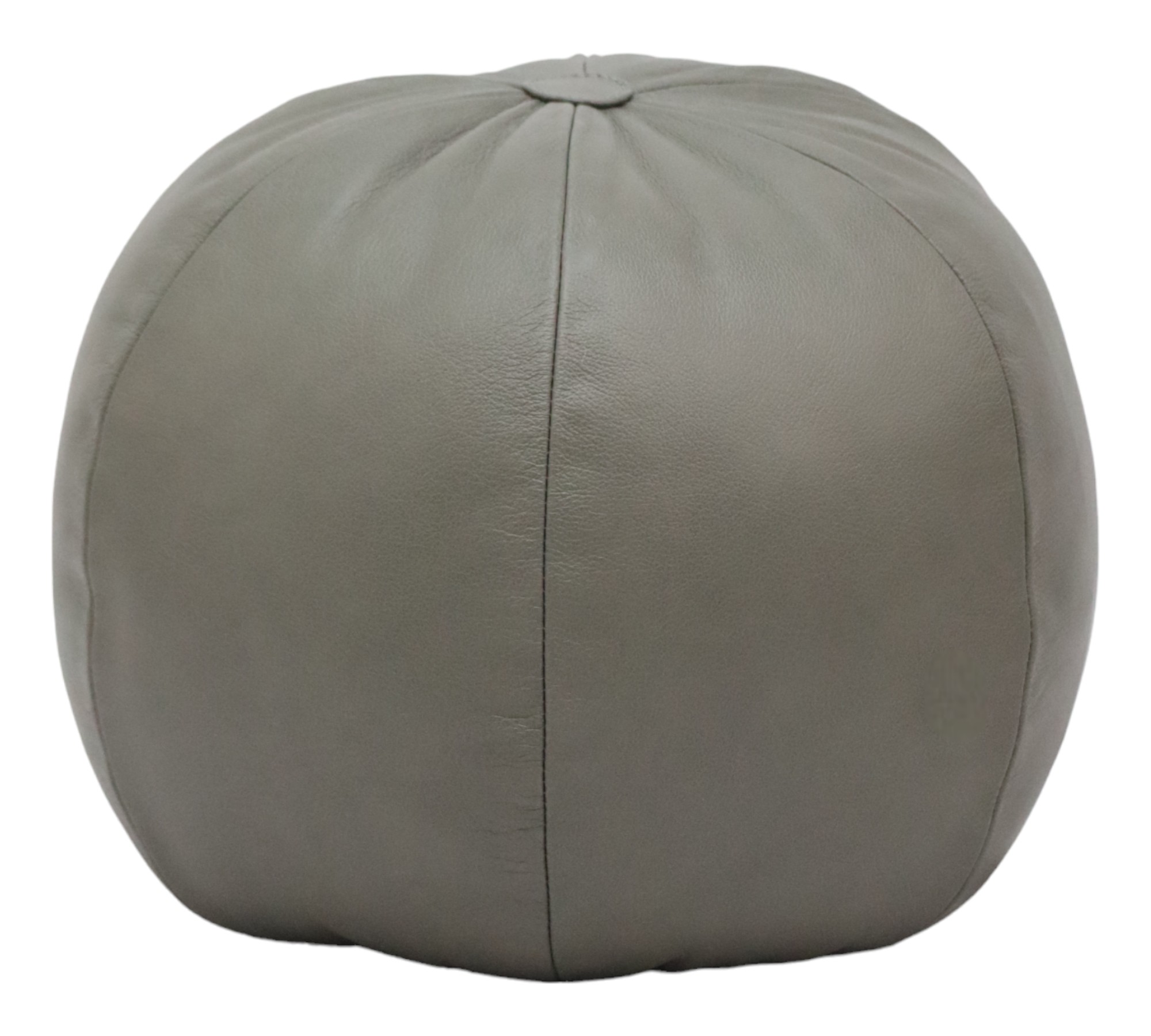 Cojín Esfera Gris Piel Genuina Decorativo Pelota 27 cm