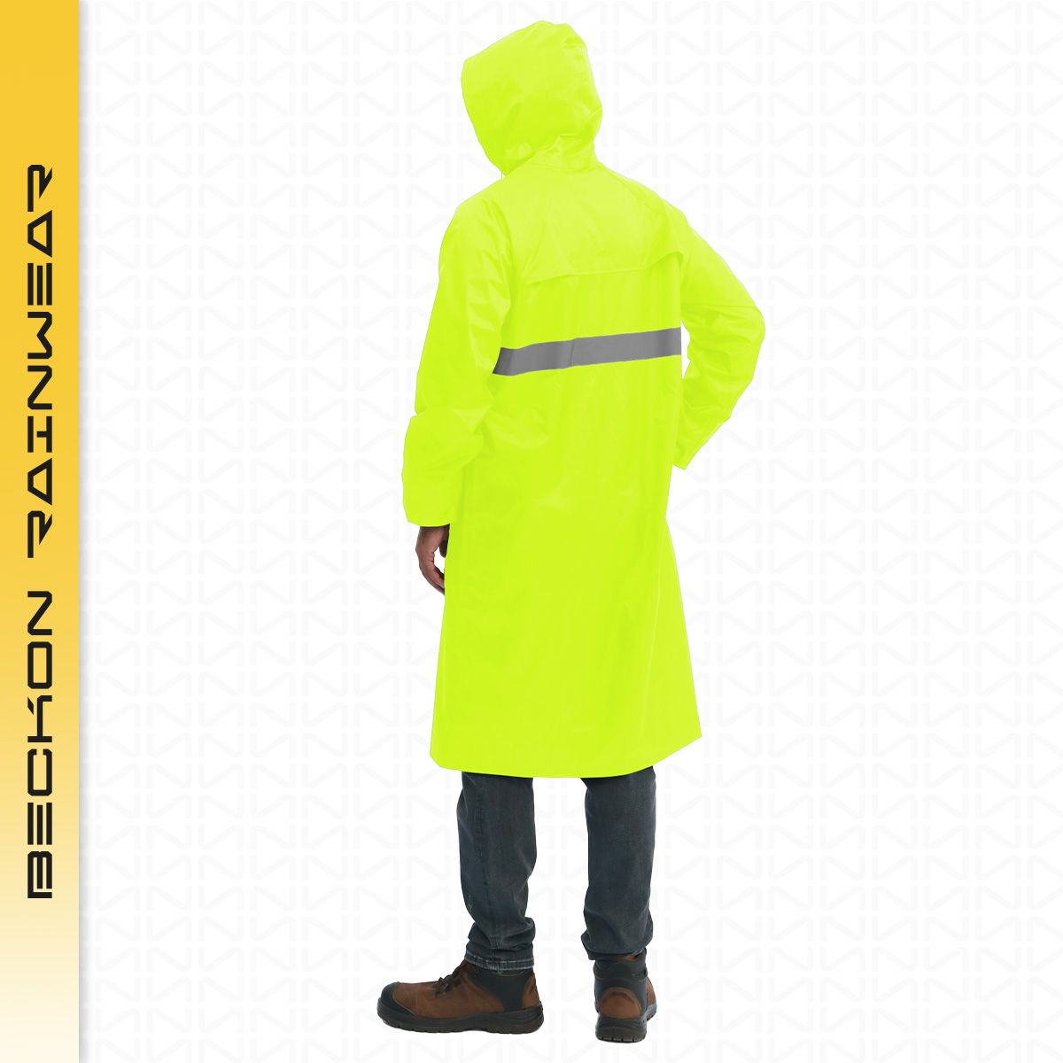 Impermeable gabardina largo para lluvias ligero premium unisex hombre mujer con reflejantes rainwear tallas disponibles.