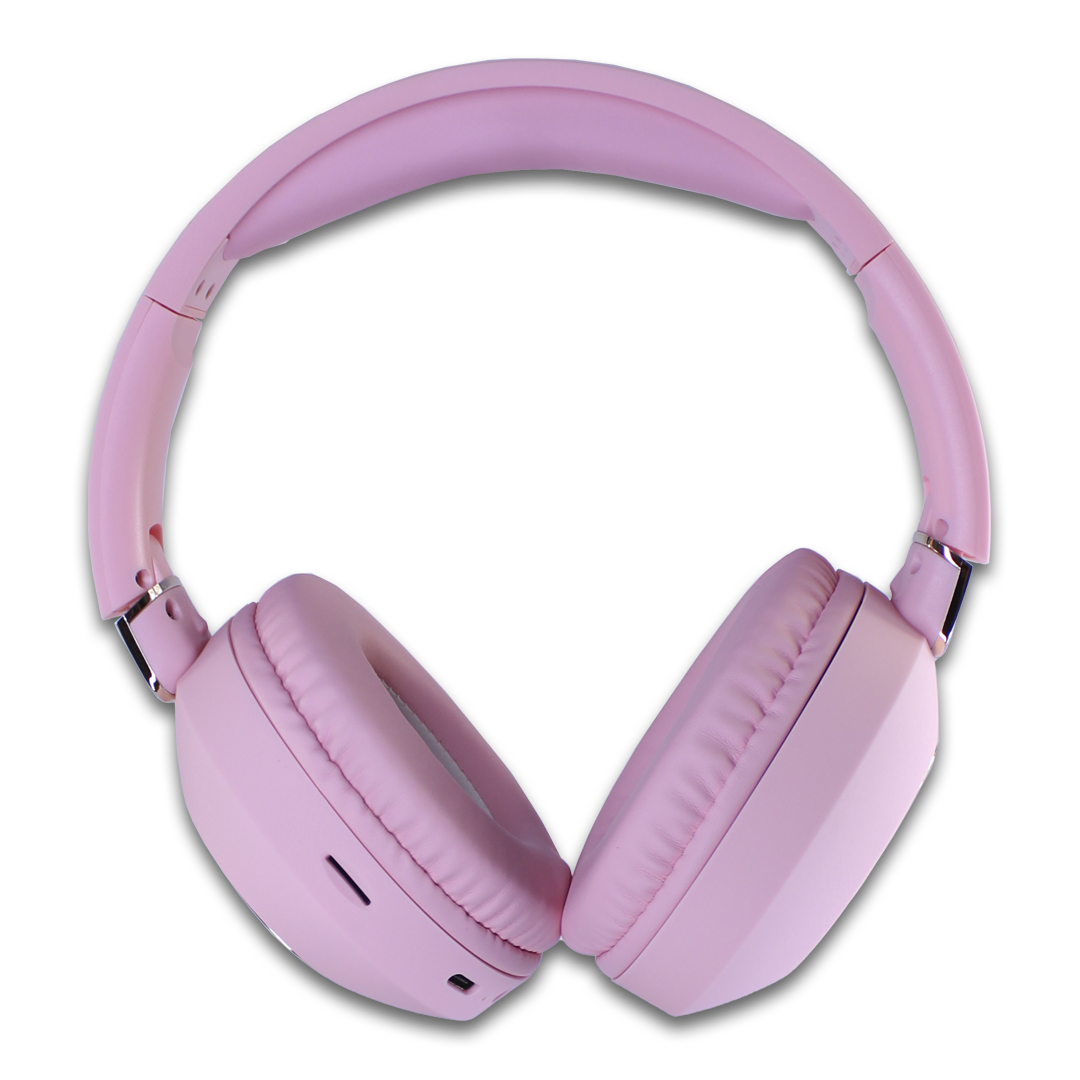 Audífonos Mickey Bluetooth Rosas Con Luz Led.