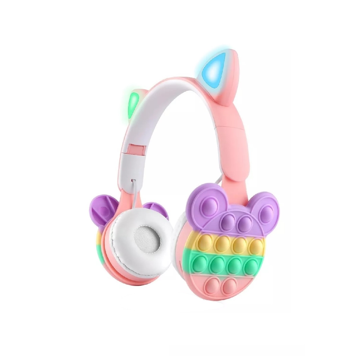 Audífonos Inalámbricos Bluetooth Diadem Micrófono Para Niños Rosa