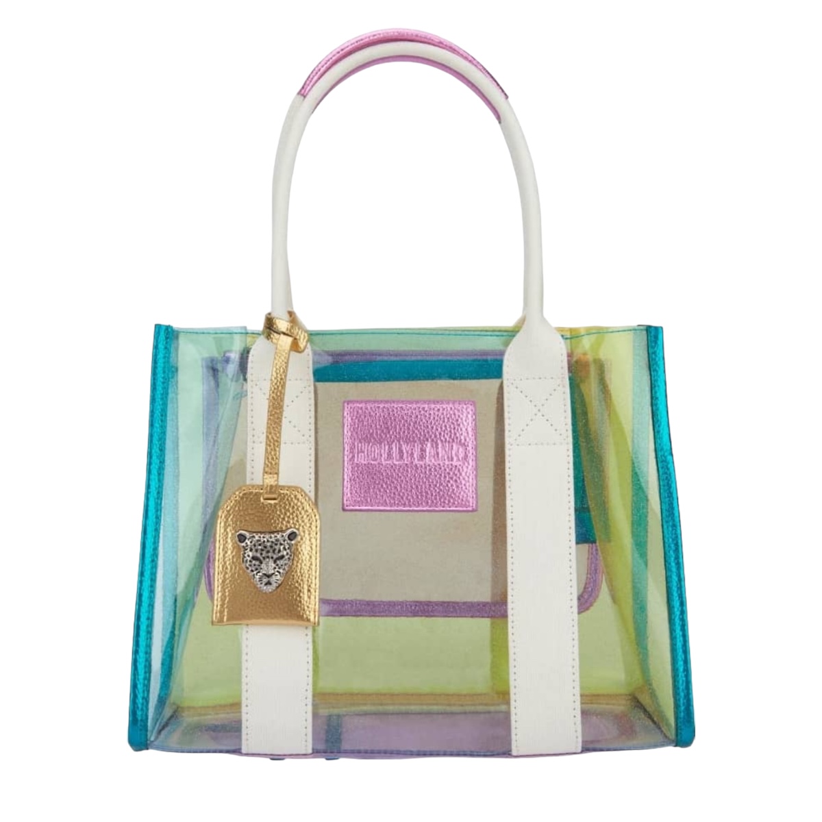 Bolsa Transparente Con Brillos Holly Land