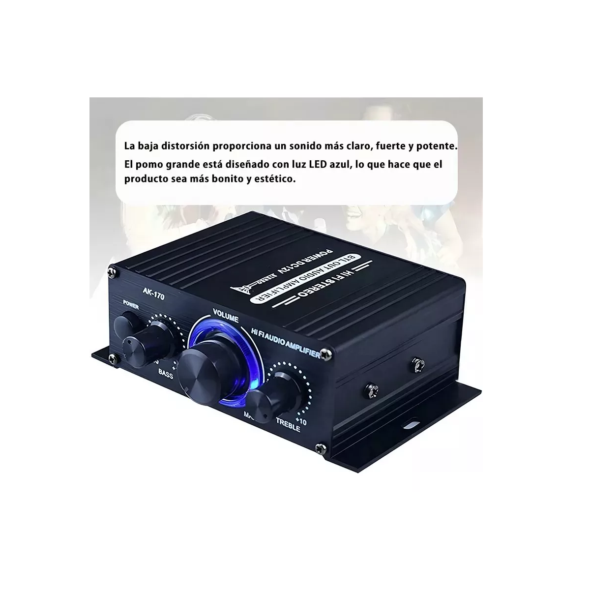 Amplificador De Audio Bluetooth 2 Canales Para Auto