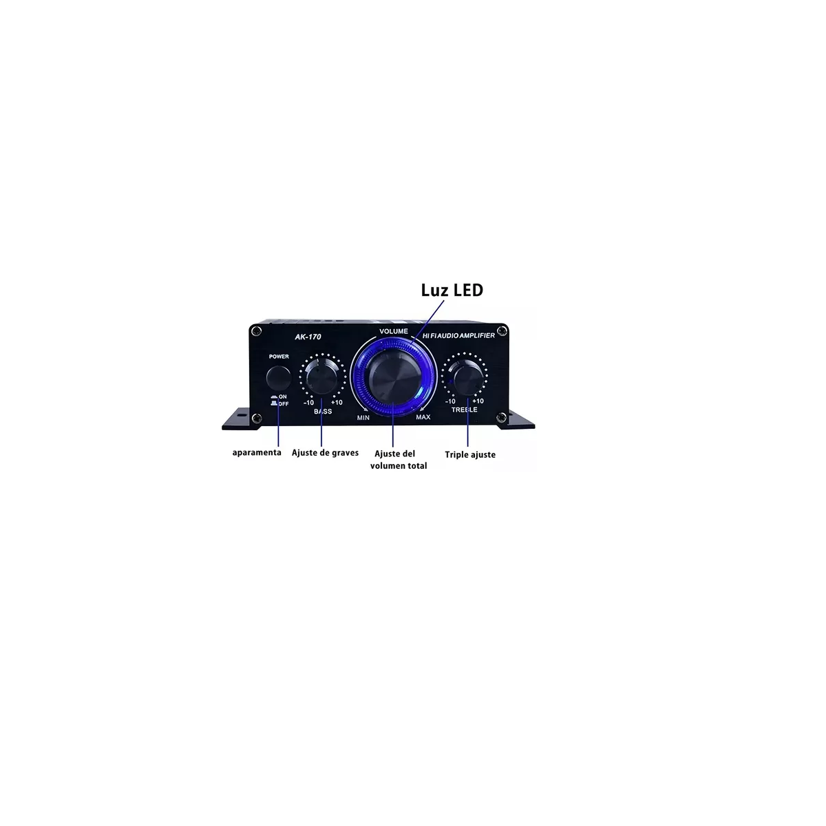 Amplificador De Audio Bluetooth 2 Canales Para Auto