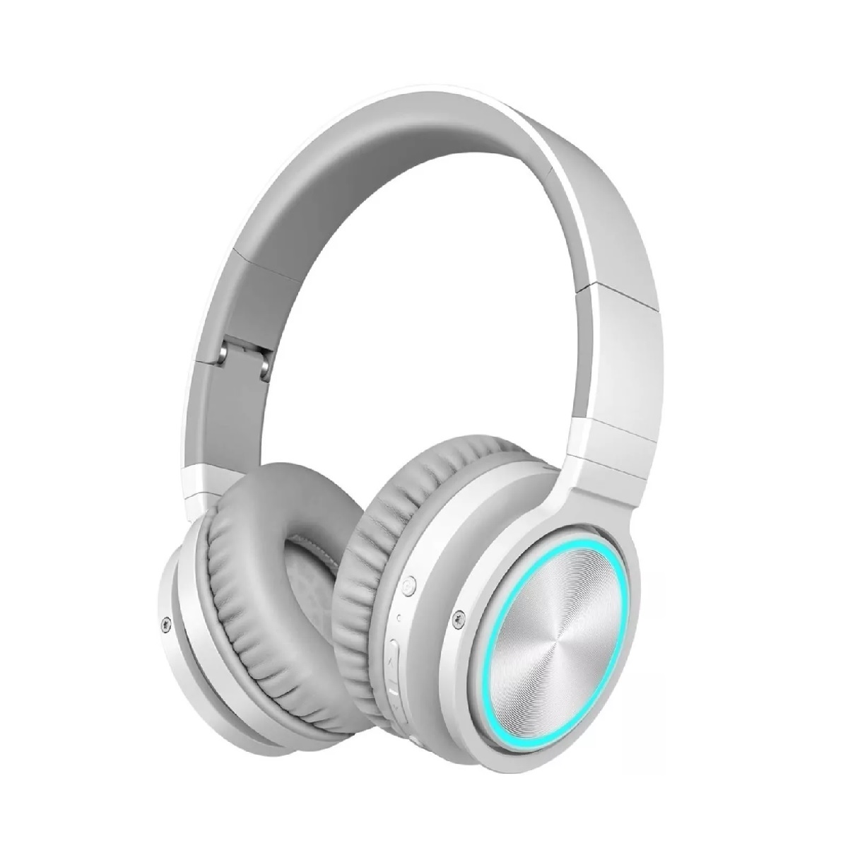 Audifonos Diadema Bluetooth Inalámbricos Dura 8 Horas Blanco/Gris