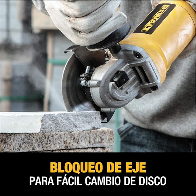 DEWALT Mini Esmeriladora Angular 4-1/2 Pulgadas 700W DWE4010-B3.