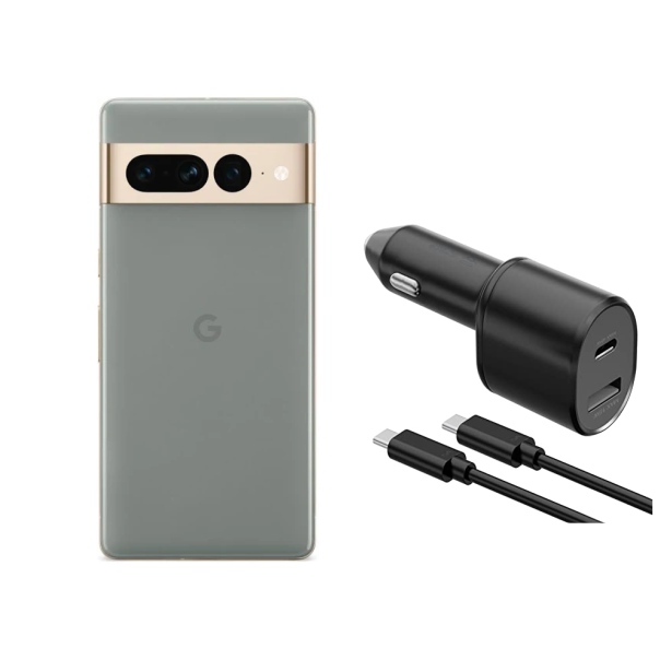 GOOGLE PIXEL 7 PRO 128 GB 12 RAM REACONDICIONADO AVELLANA + CARGADOR AUTO 25W.