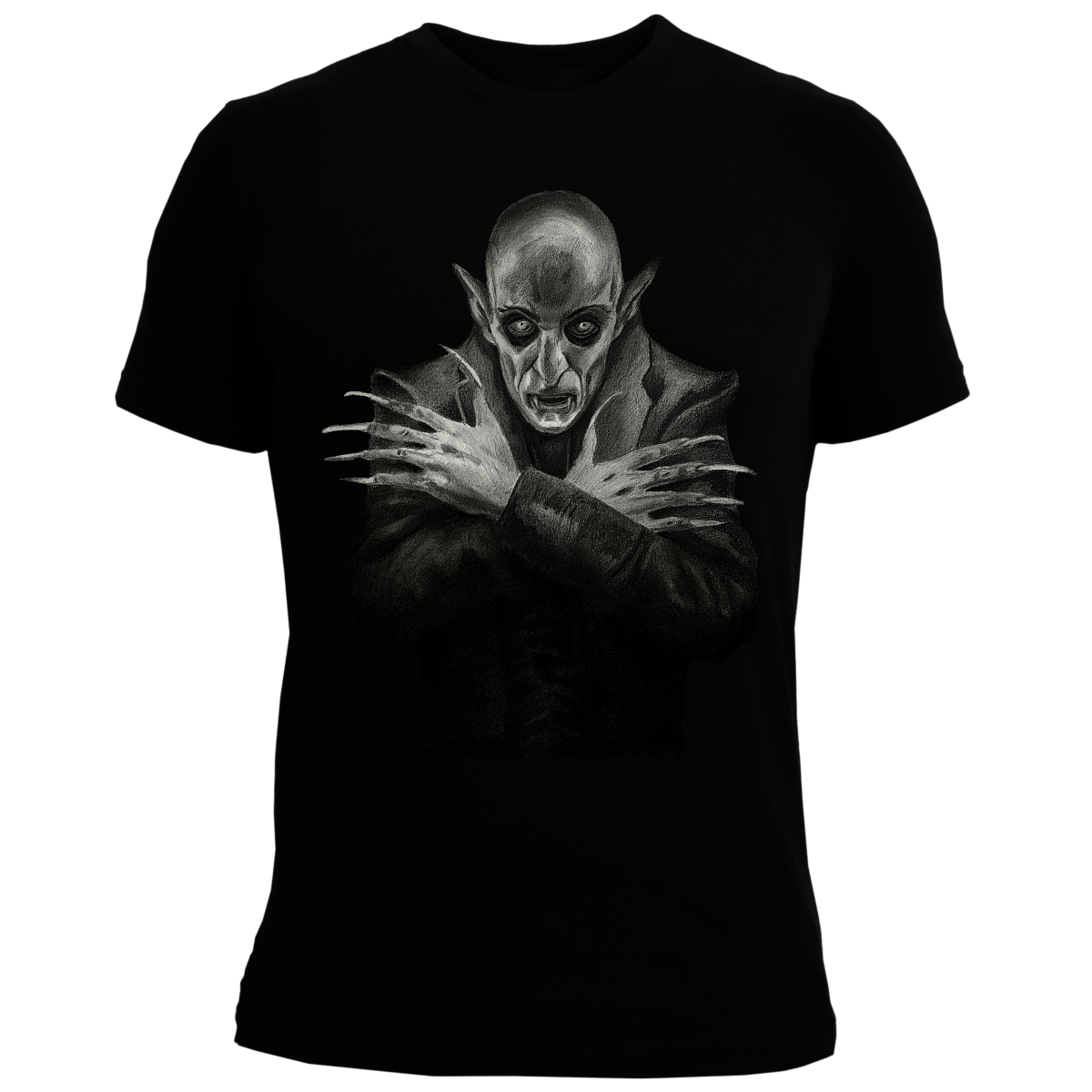 FINA playera Hombre Alta gama Reg y Slim fit Nosferatu vampiro Bar antro Halloween
