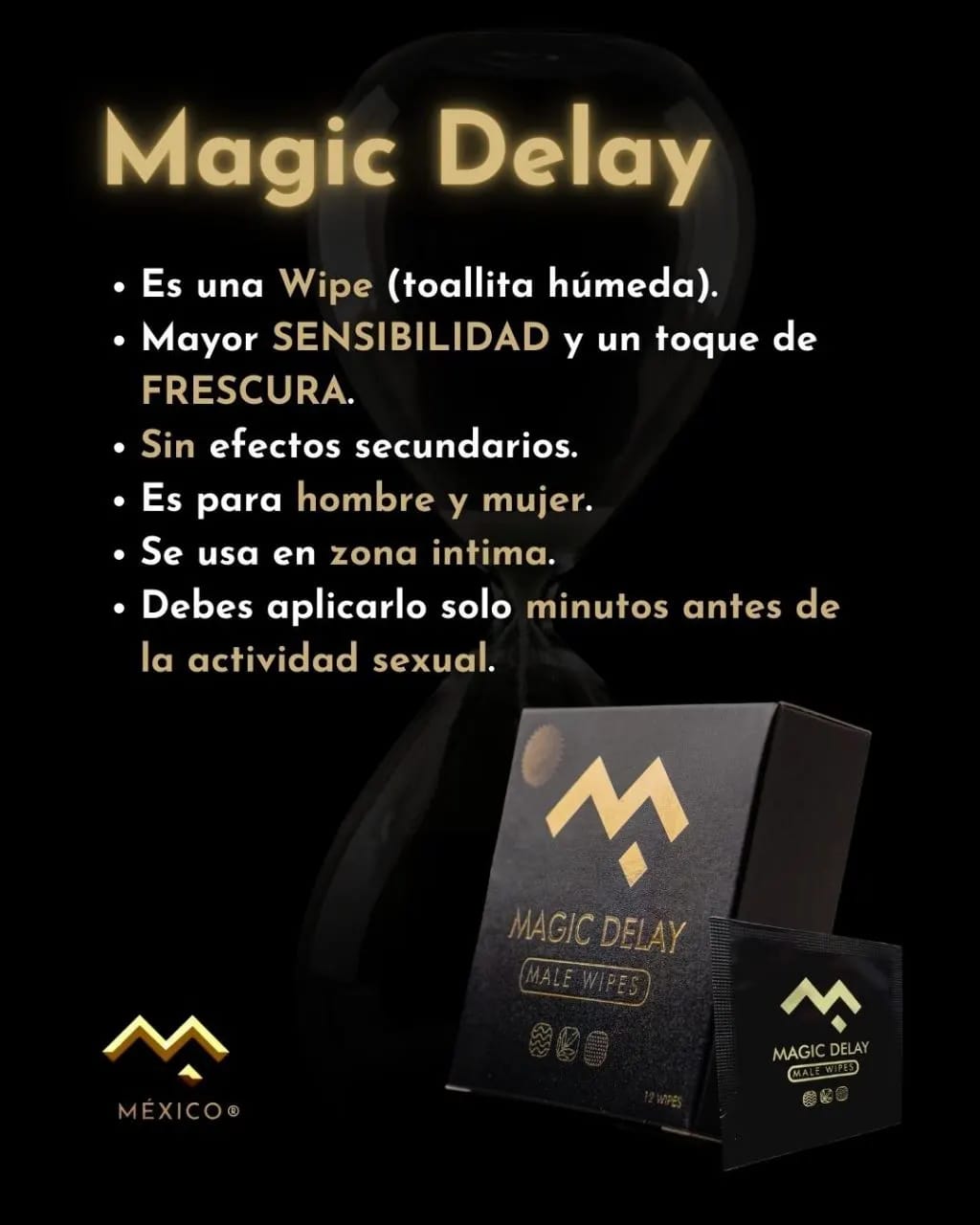 Toallitas Humedas Magic Delay Original by Magic Honey PACK 12 wipes
