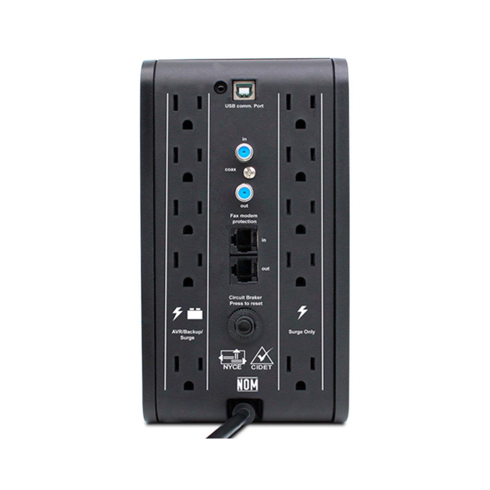 No Break Interactivo CDP R-SMART751 de 750VA/375W con 10 contactos.