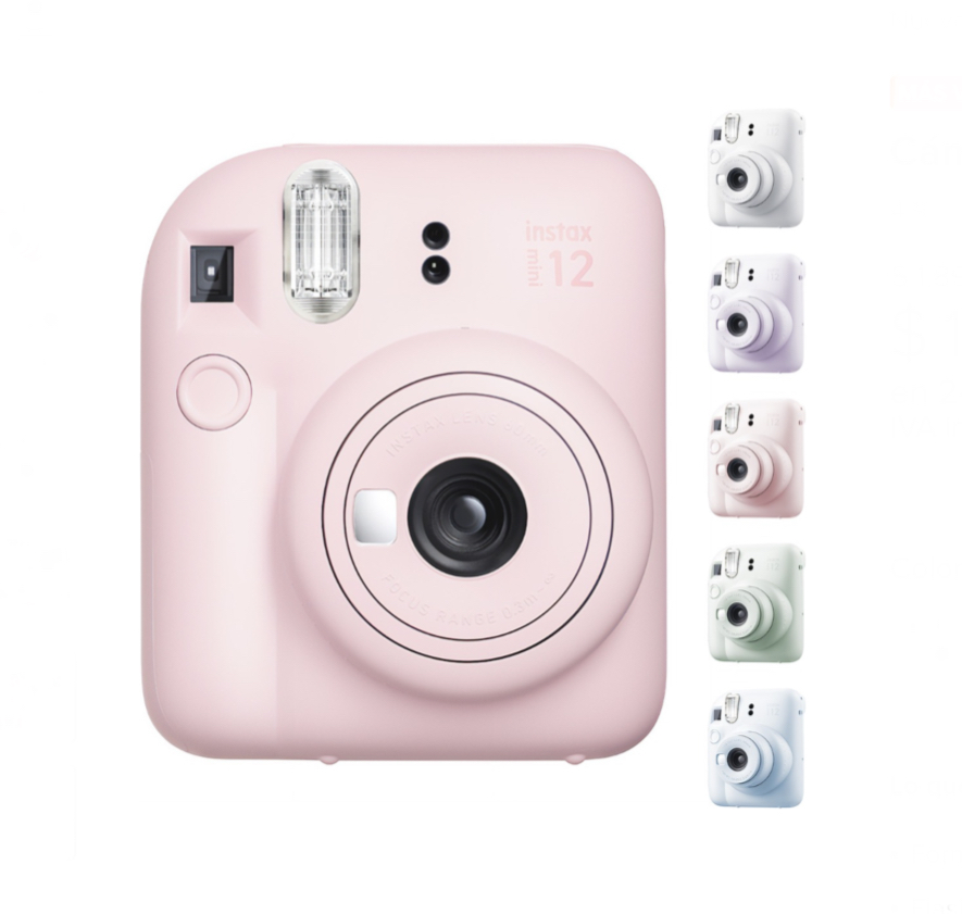 Cámara Instax Mini 12 Color Rosa.