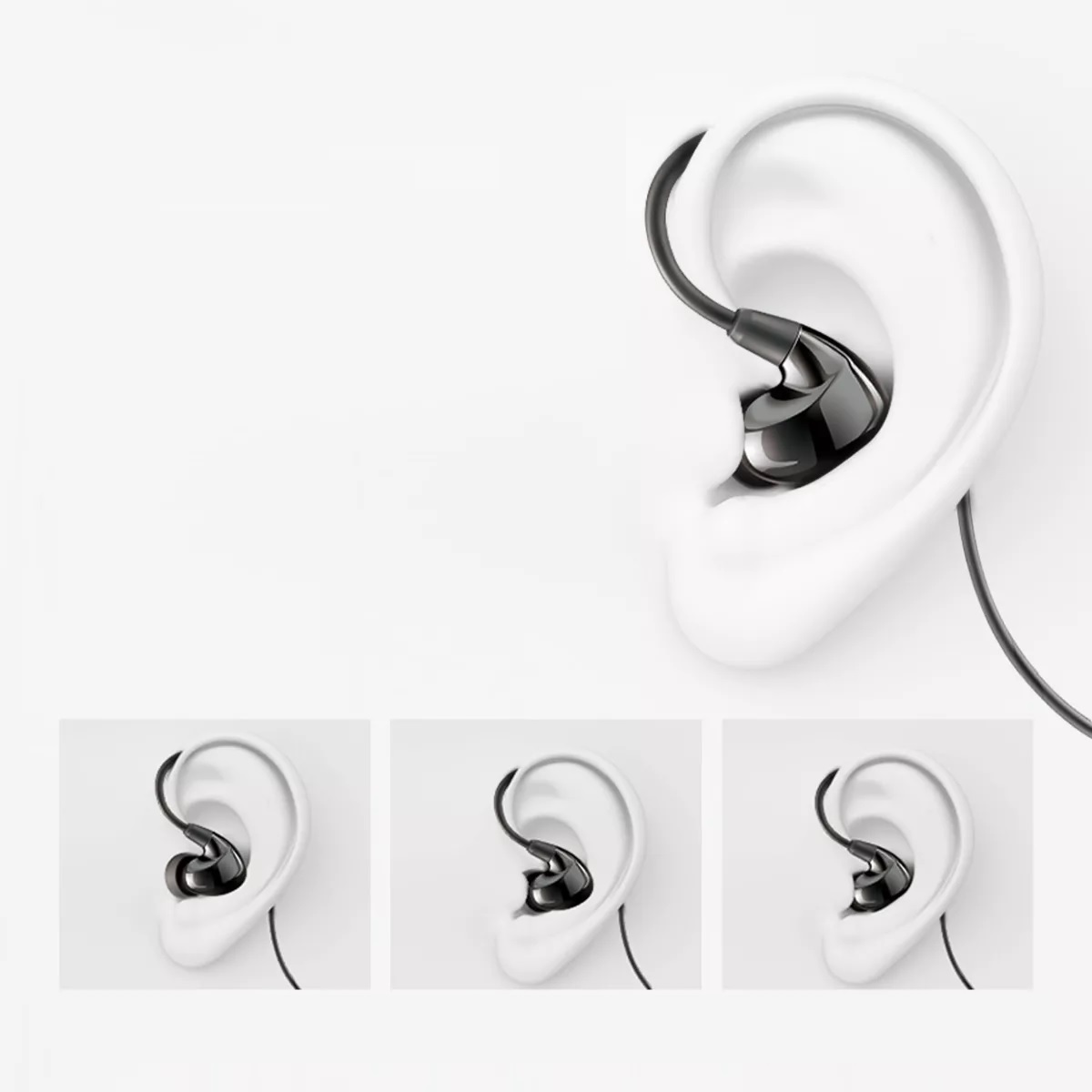 Audífonos Ts-2260 In-ear Monitor Gamer Música Negro