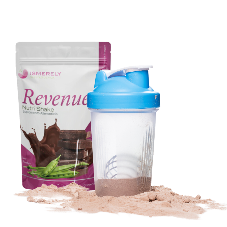 Proteina vegana Revenue a base de Chicharo, L-Glutatión, L-Taurina, Colágeno y Acido Hialurónico..