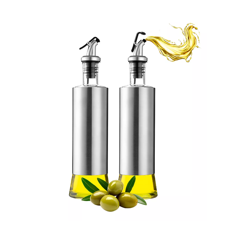 2 Botellas Dispensador De Aceite 300ml Aceitera De Cocina
