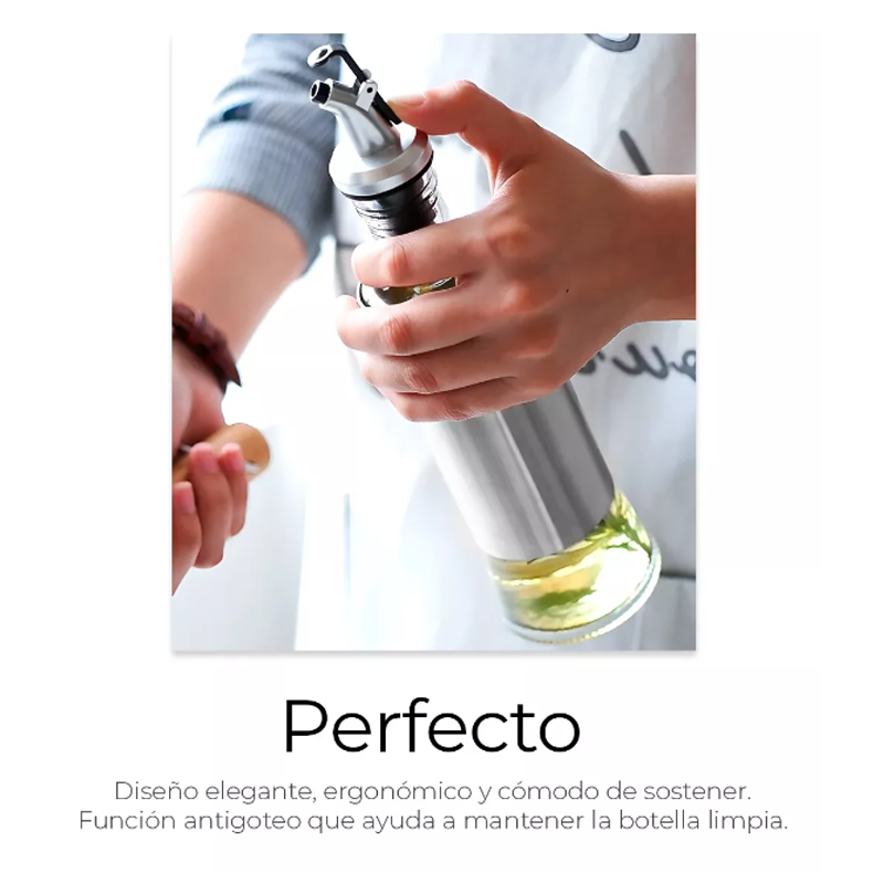 2 Botellas Dispensador De Aceite 300ml Aceitera De Cocina