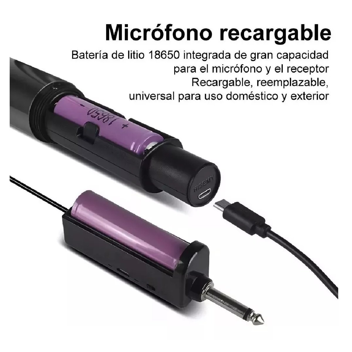 Microfono Profesional Inalambrico Karaoke Musicales General Negro