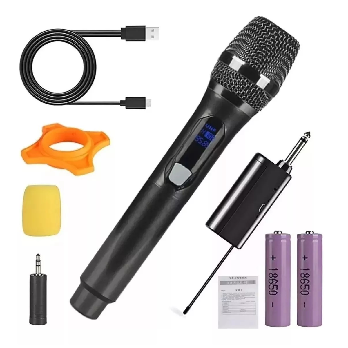 Microfono Profesional Inalambrico Karaoke Musicales General Negro