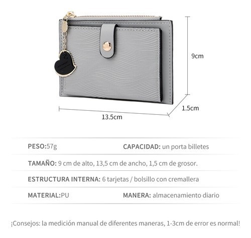 Carteras De Mujer Tarjetero Mujer Con Colgante Love
