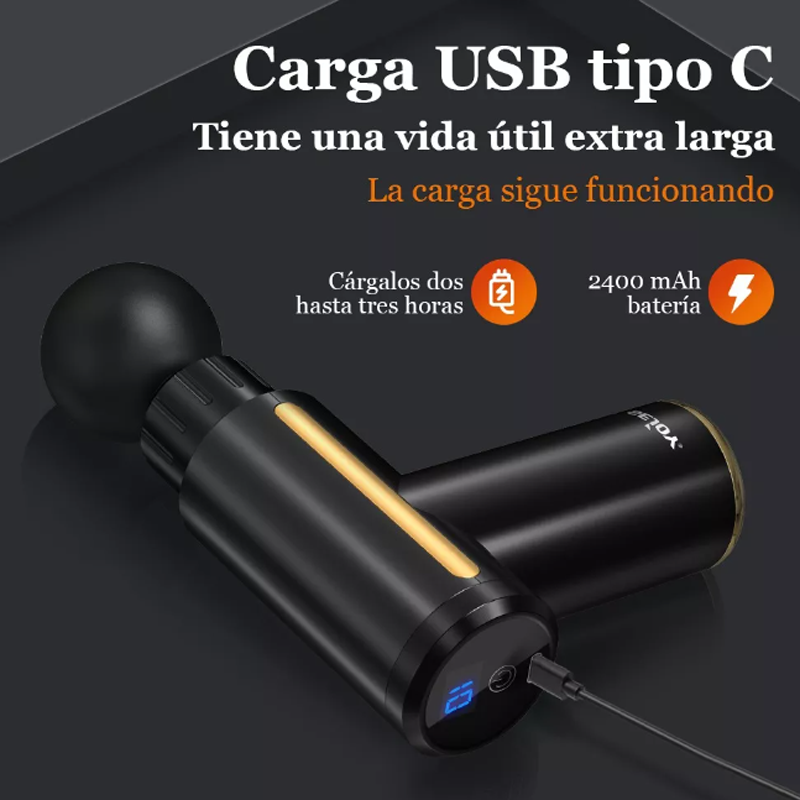 Pistola De Masaje Relajante Muscular De 4 Cabezales