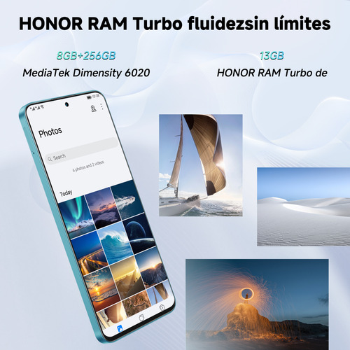 Celular Honor H90 Lite Dual SIM 256GB Cian 8GB RAM.