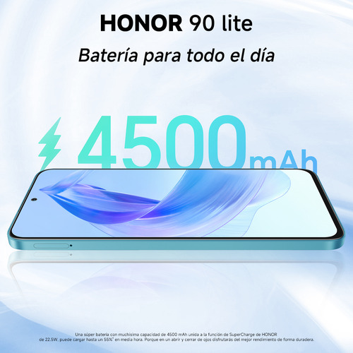 Celular Honor H90 Lite Dual SIM 256GB Cian 8GB RAM.