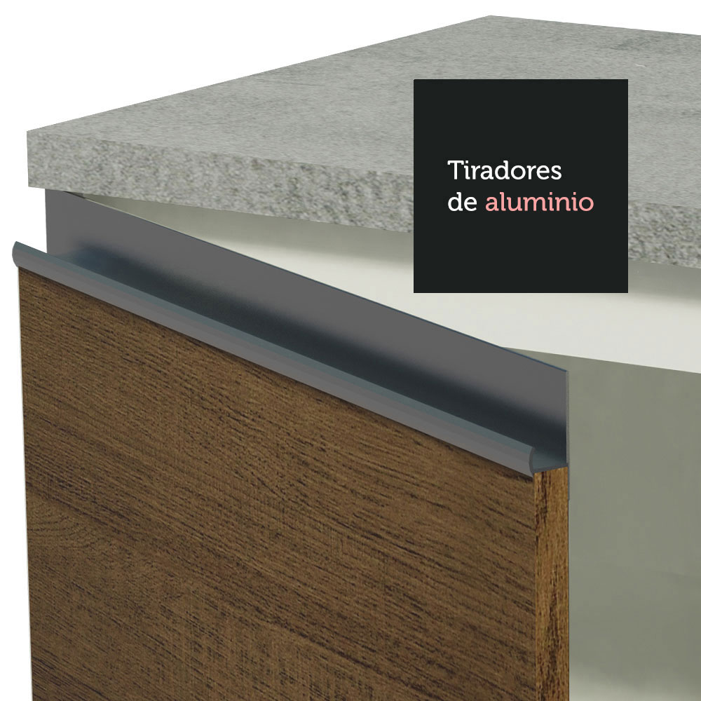 Mueble de Cocina Integral 280cm Madesa Marina Blanco/Marrón 01.