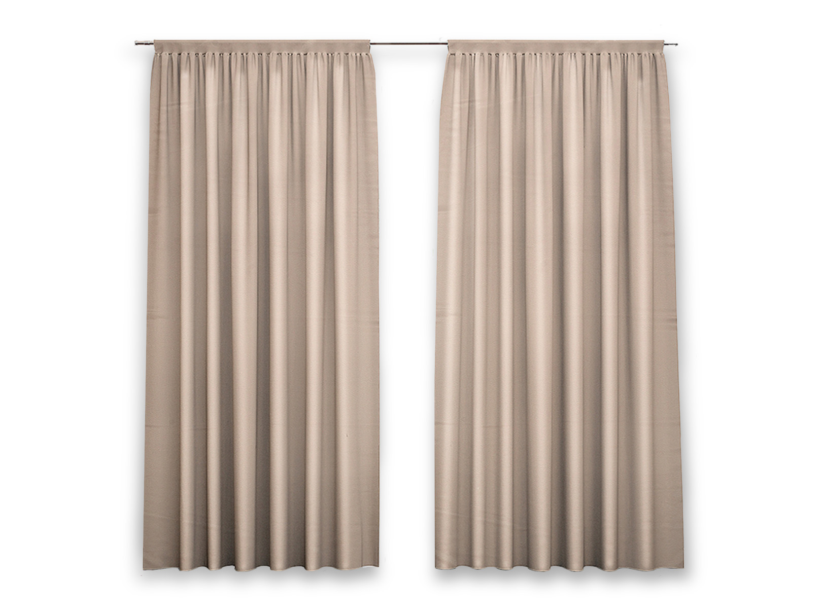Juego de Cortina Toledo Color Beige 2 Piezas de 1.35 x 2.36 m. Dormireal.