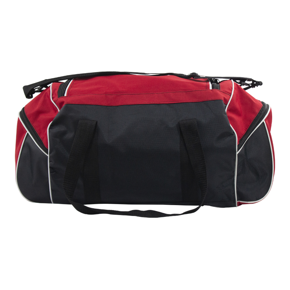 MALETA O MOCHILA DEPORTIVA FIRE SPORTS CON COMPORTAMIENTOS ROJO/NEGRO.
