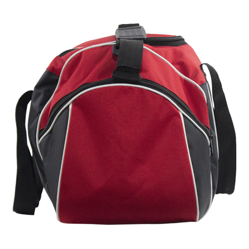 MALETA O MOCHILA DEPORTIVA FIRE SPORTS CON COMPORTAMIENTOS ROJO/NEGRO.