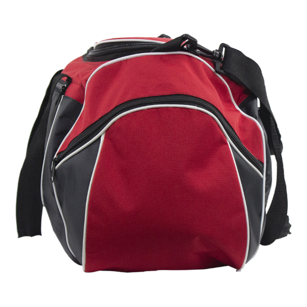 MALETA O MOCHILA DEPORTIVA FIRE SPORTS CON COMPORTAMIENTOS ROJO/NEGRO.