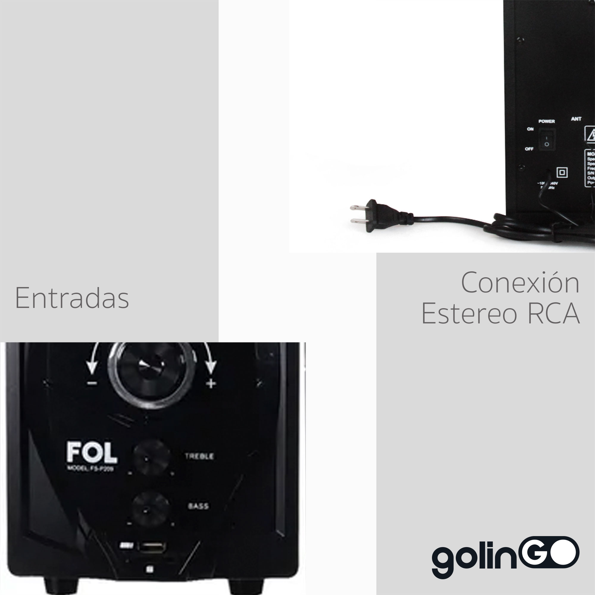 Minicomponente Fol Bluetooth Sistema Audio Estéreo Modular.