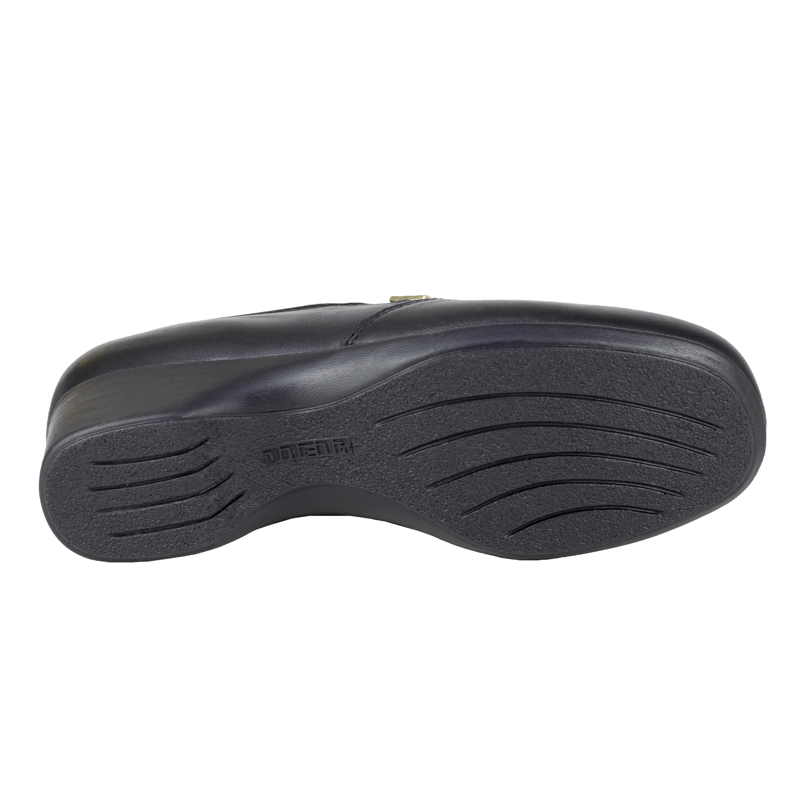 Zapato Negro Con Tacón De Mujer Semi Vestir Onena 4201 Piel.