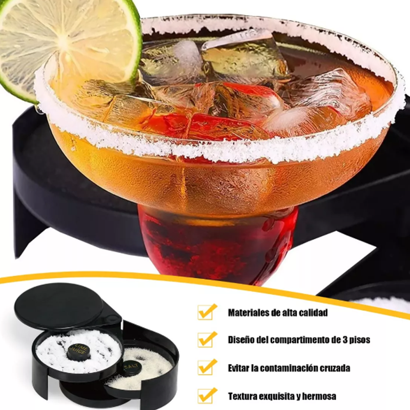 Escarchador De Vasos Copas Bar Margarita 3 Bandejas