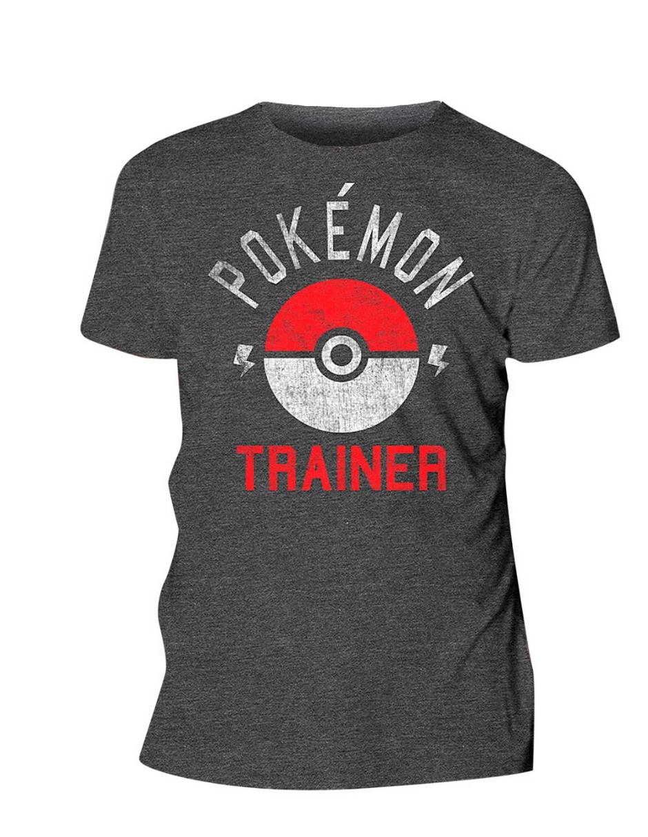 PLAYERA INFANTIL POKEMON POKEMON TRAINER GRIS CHICA.