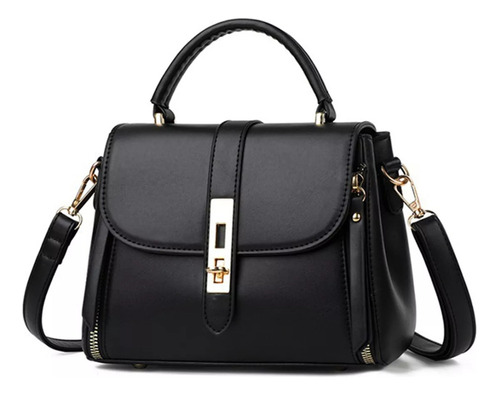 Bolso Negra Bandolera Impermeable Crossbody Para Mujer.