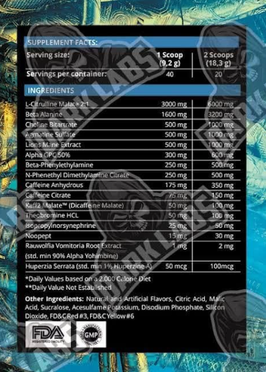 Pre-Entreno Dark Labz Crack Reloaded 40 Serv .