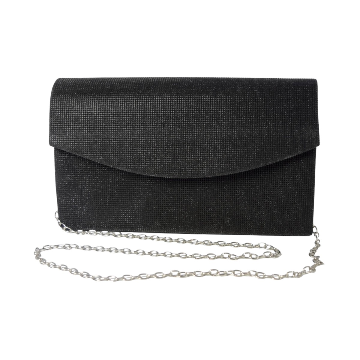 Bolsa Negra para fiesta en textil color negro.