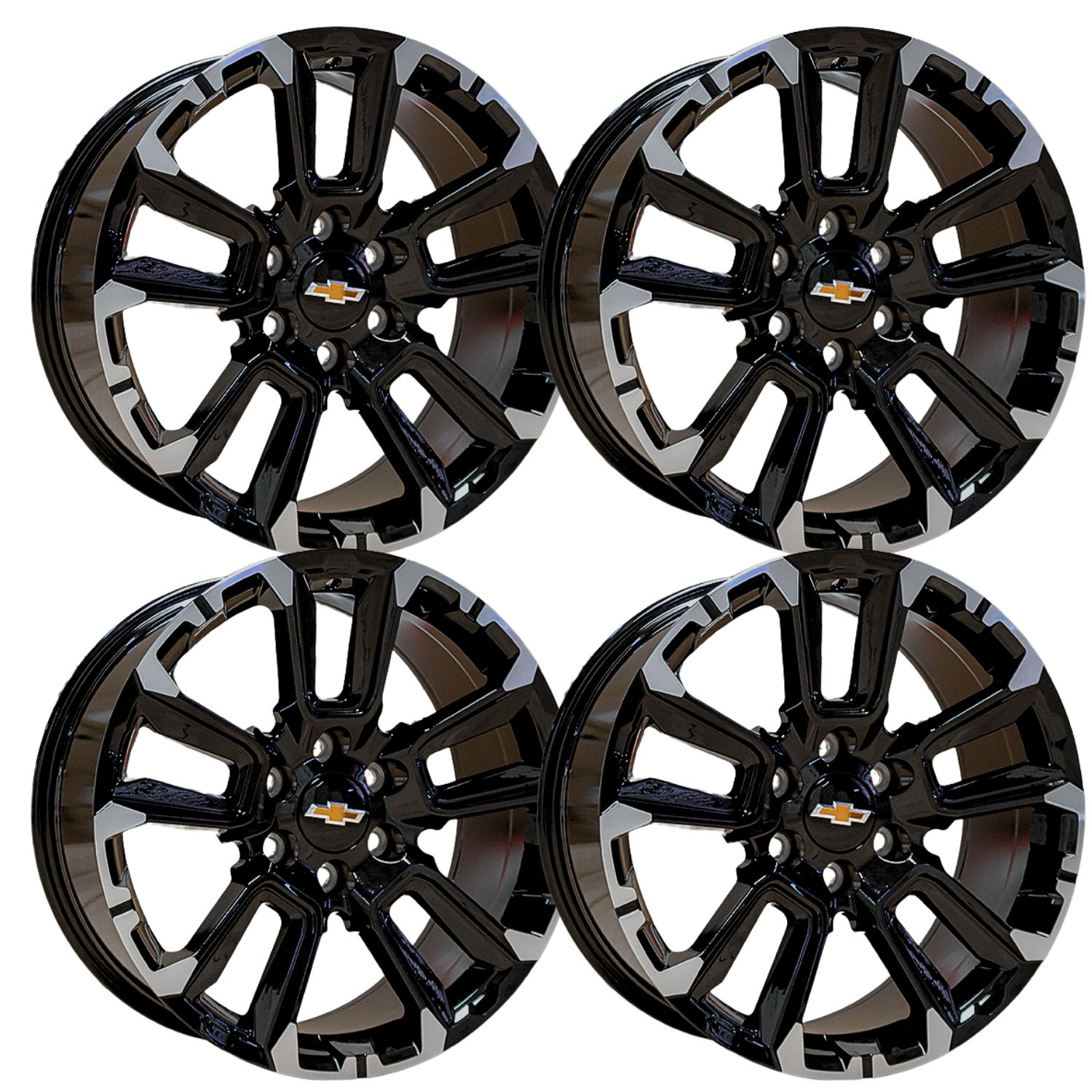 4 RINES BLACK MACHINE 20 6 X139.7 Nissan Titan,Chevrolet Silverado 1500,GMC Sierra 1500,Toyota Land  Cruiser