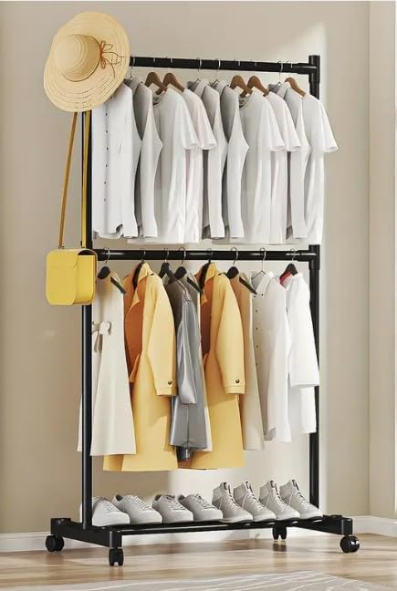Ilios Innova Perchero De Ropa Multifuncional Para Dormitorio | Ligero organizador de ropa para recamara | Tendedero | organizador y zapatero