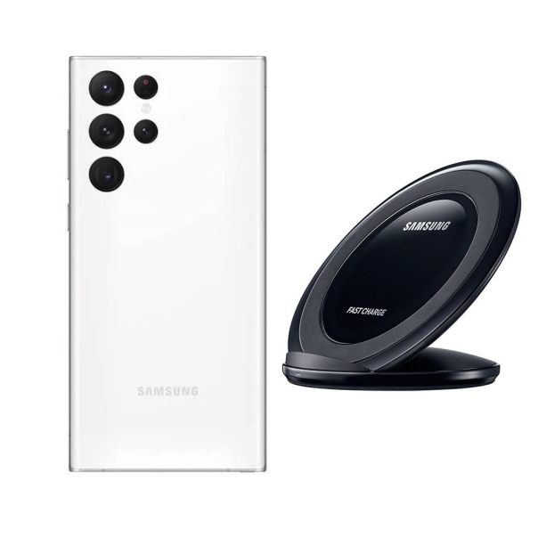 Samsung Galaxy S22 ULTRA 5G 128GB Blanco Snapdragon Reacondicionado + Cargador Inalámbrico de REGALO.