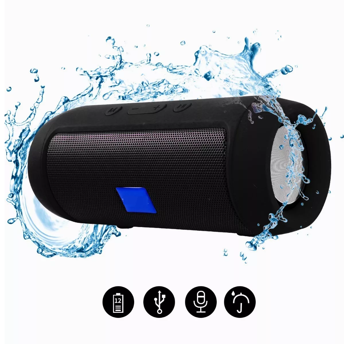 Bocina Bluetooth Portátil,mini Bocina Altavoz Bluetooth 5.1 Negro