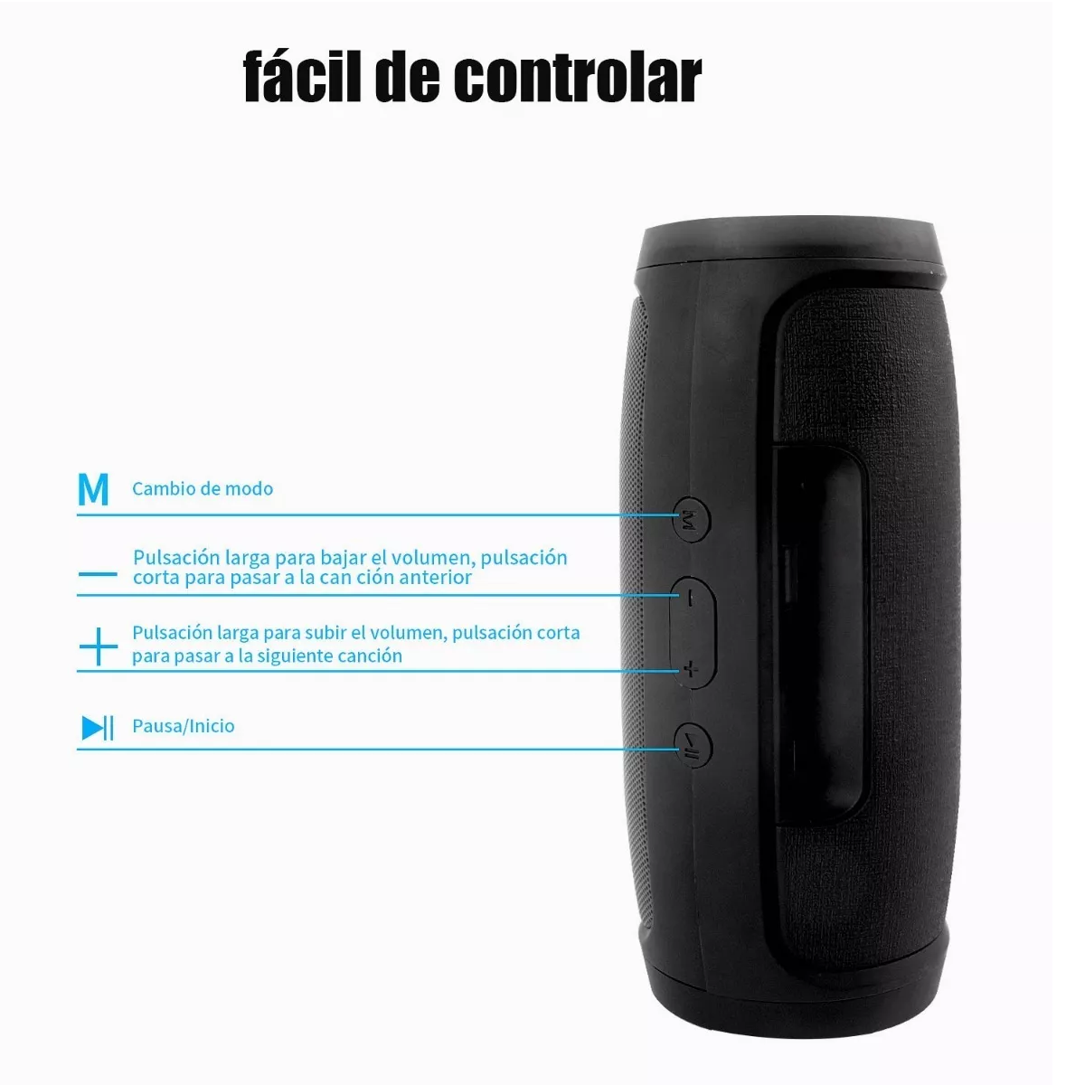 Bocina Bluetooth Portátil,mini Bocina Altavoz Bluetooth 5.1 Negro