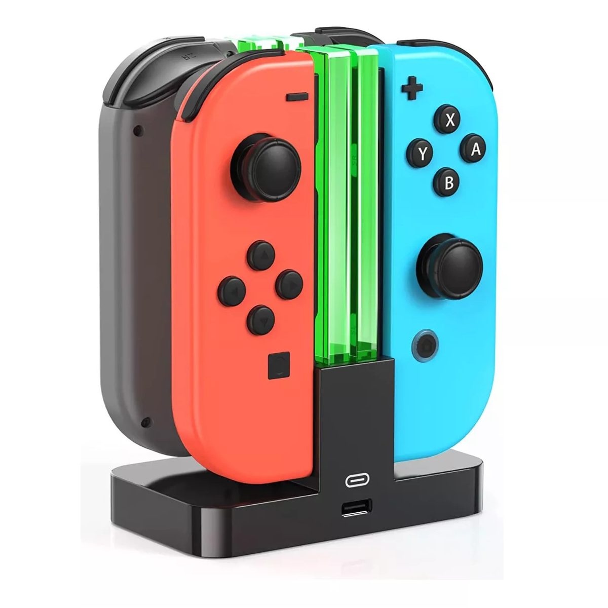 4 En 1 Base De Cargador P/ Control De Nintendo Switch 