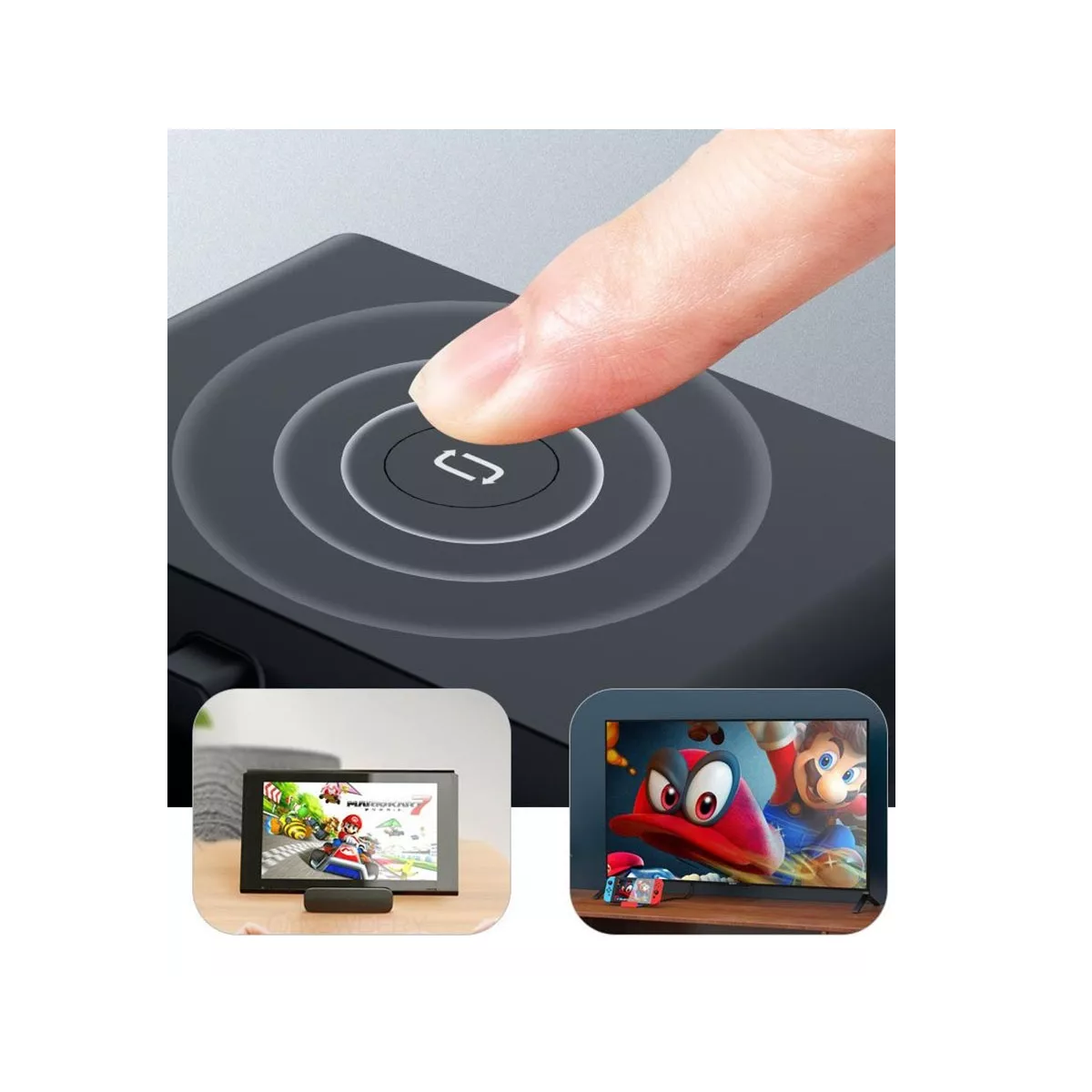 Base De Tv 4k Para Nintendo Switch/ Oled Negro.