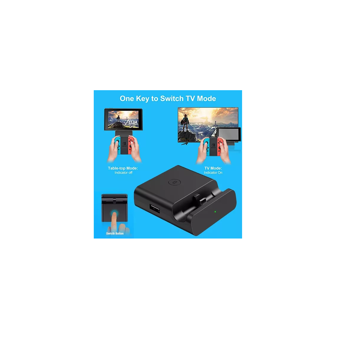 Base De Tv 4k Para Nintendo Switch/ Oled Negro.